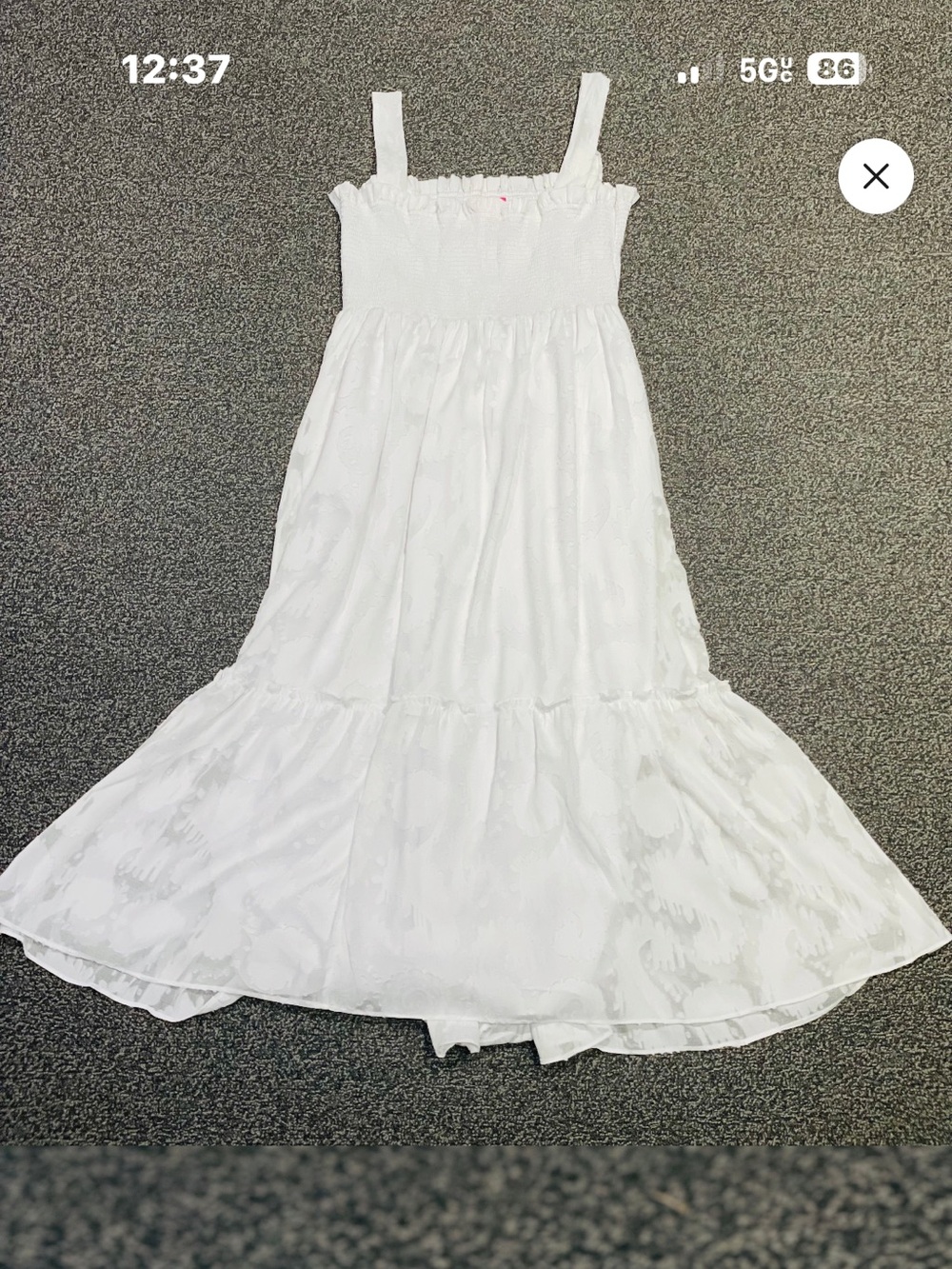 Lilly Pulitzer Chiffon Floral Summer Dress White Size Medium Like New